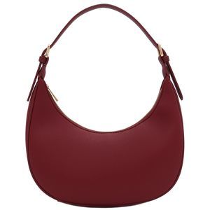Elegant Crescent Shoulder Bag Underarm Purse Wine :>